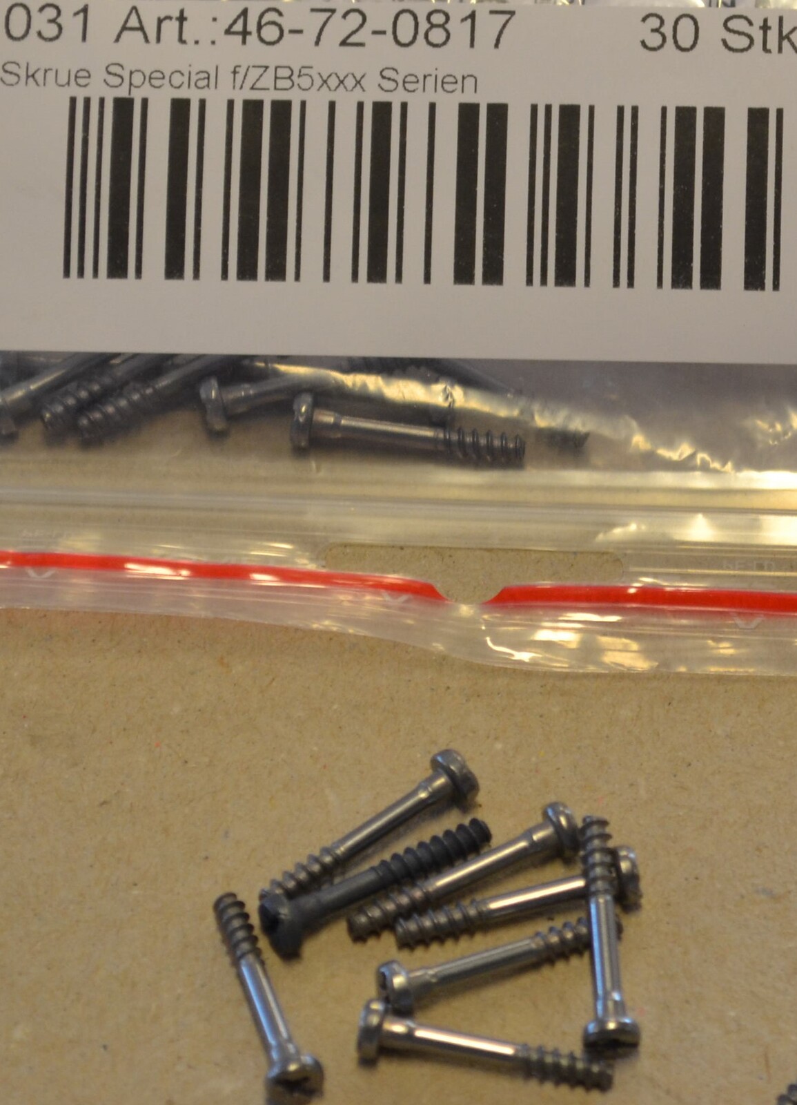 Screw Special f/ZB5xxx Serien